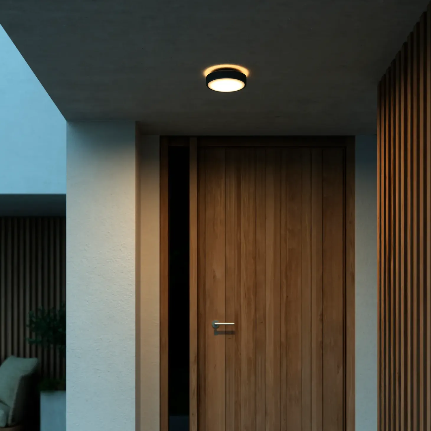 Nordlux Oliver udendørs rund væglampe sort