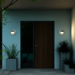 Nordlux Oliver udendørs rund væglampe sort