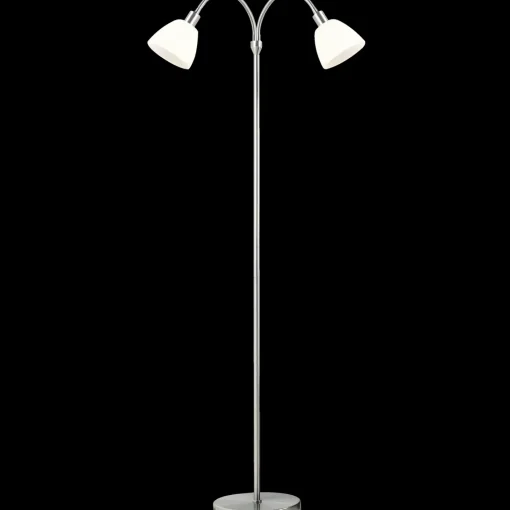Nordlux Ray dobb. gulvlampe E14 krom/opal