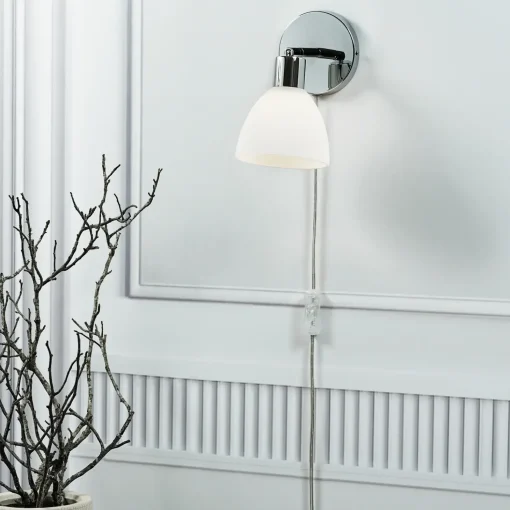 Nordlux Ray væglampe E14 krom/opal