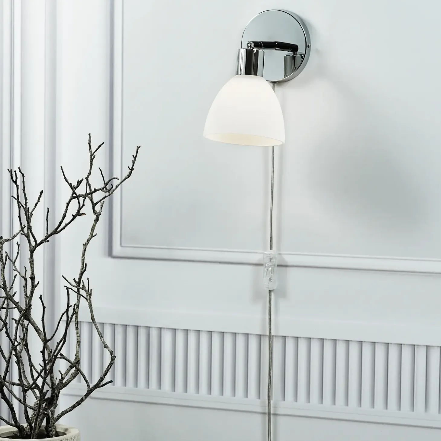 Nordlux Ray væglampe E14 krom/opal