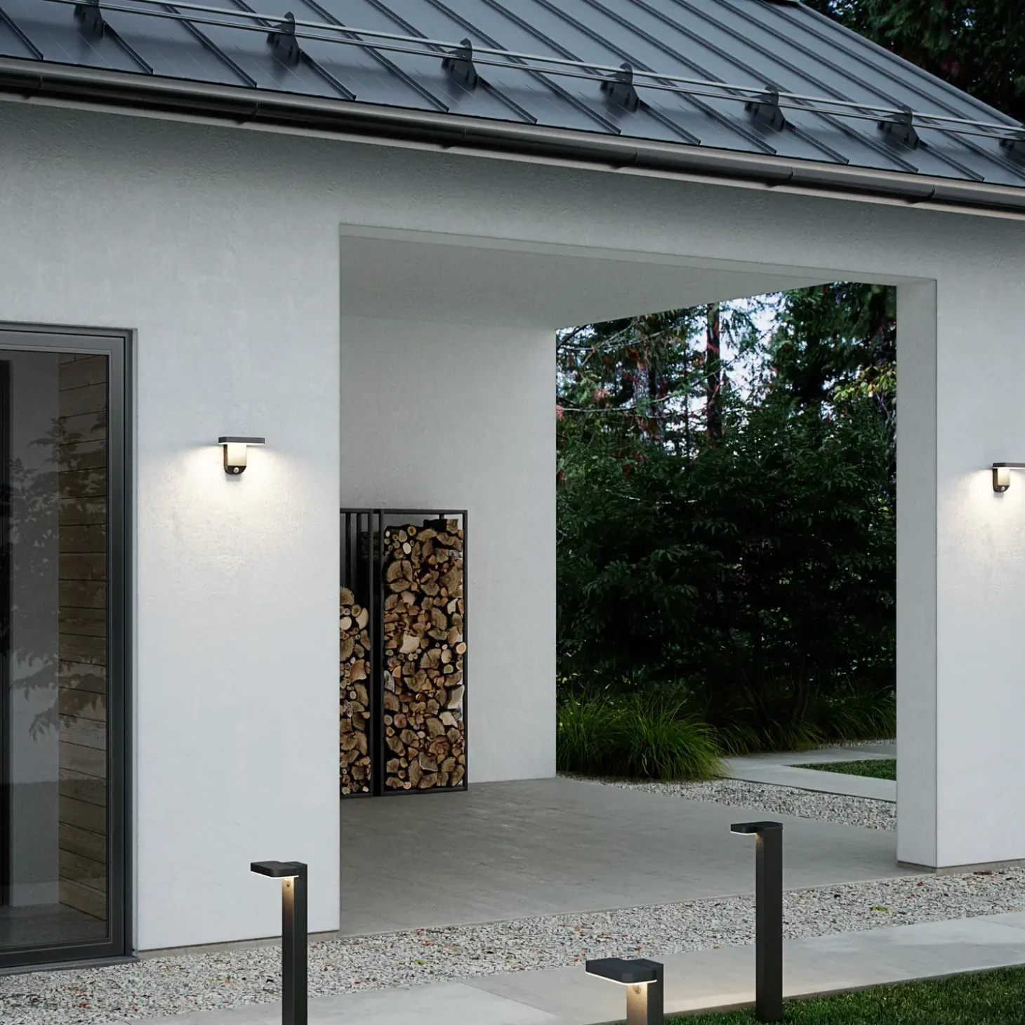 Nordlux Rica Square solcelle væglampe