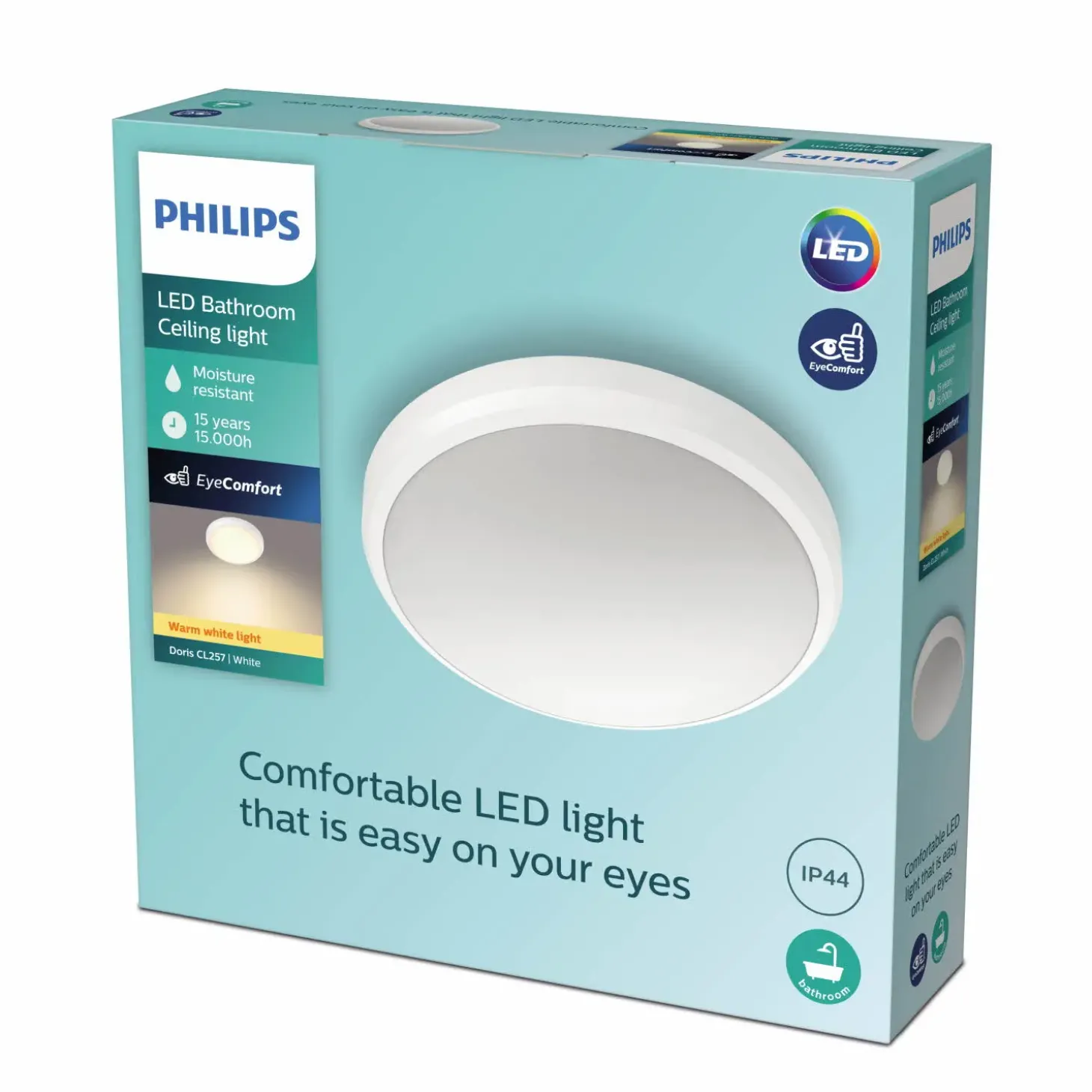 Philips Doris plafond 6W nikkel