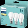 Philips E27 LED pære 40W 3-pak