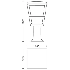 Philips Hue Econic udendørs bedlampe 15W sort