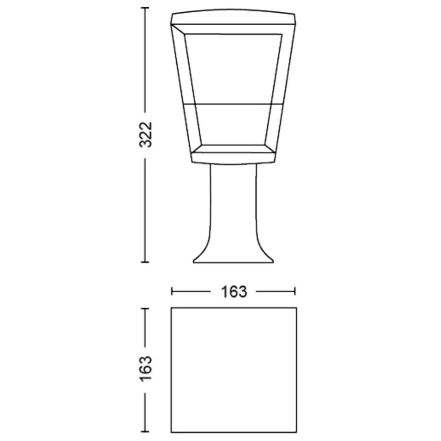 Philips Hue Econic udendørs bedlampe 15W sort