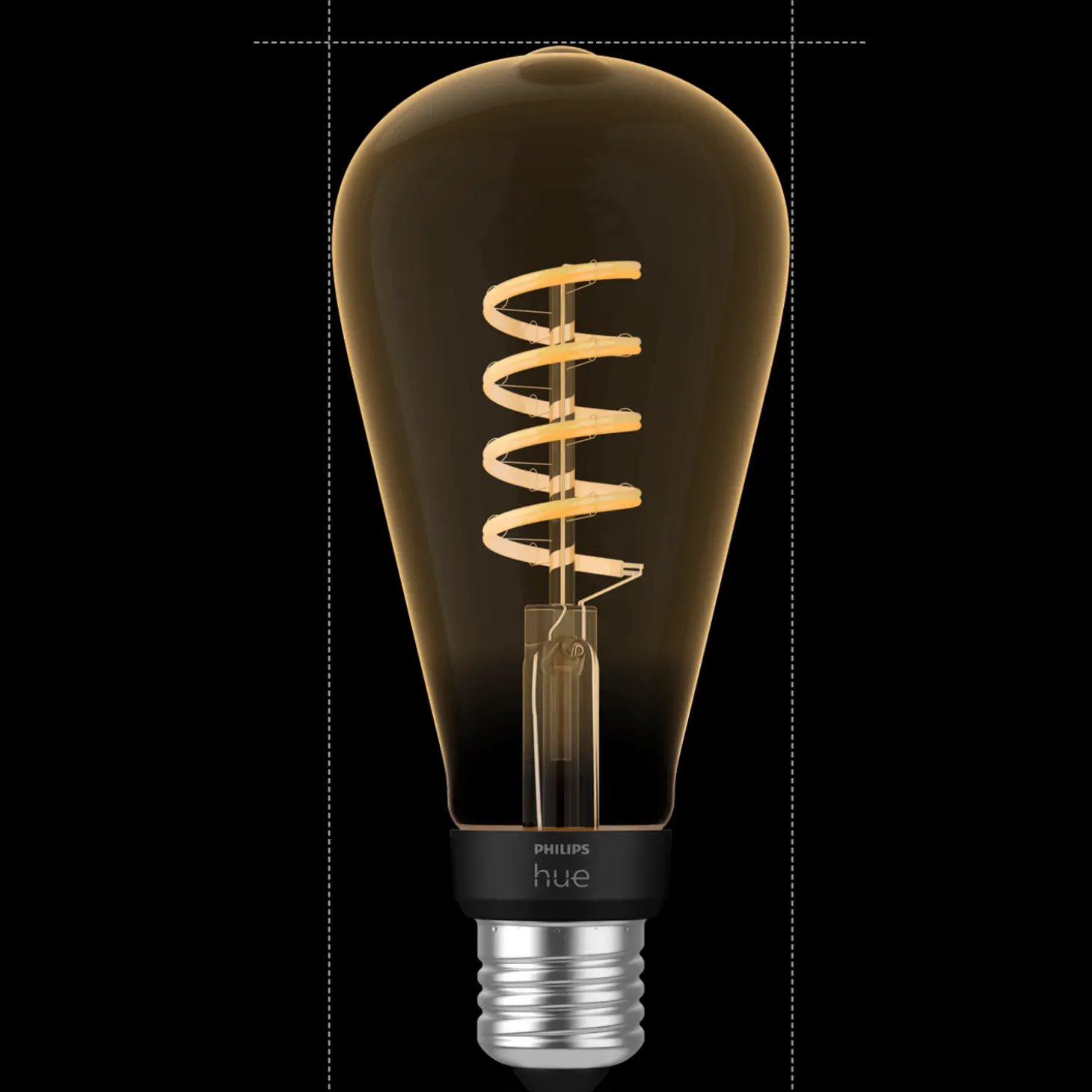 Philips Hue LED edison pære E27 7W ST72 filament hvid ambiente