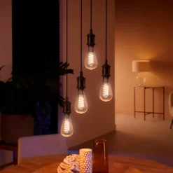 Philips Hue LED edison pære E27 7W ST72 filament hvid ambiente