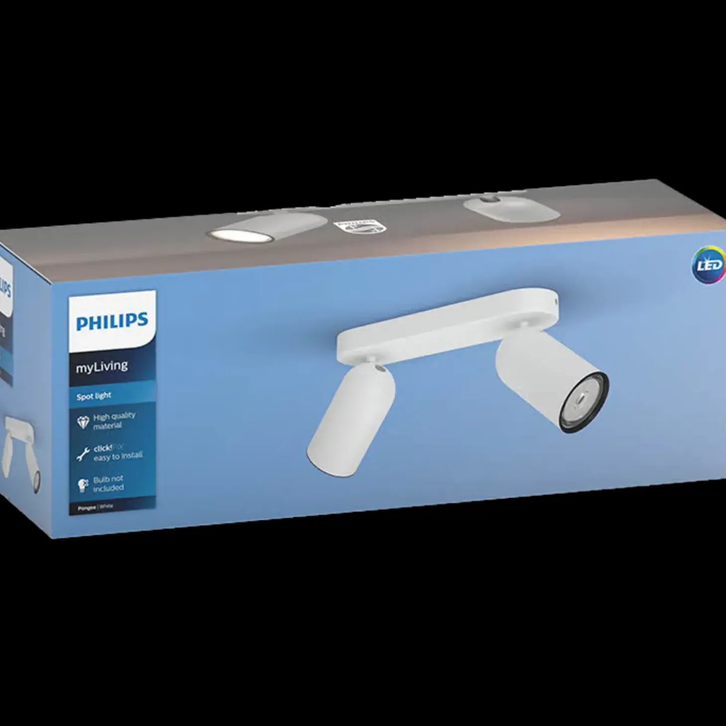 Philips Pongee spot 2x10W hvid