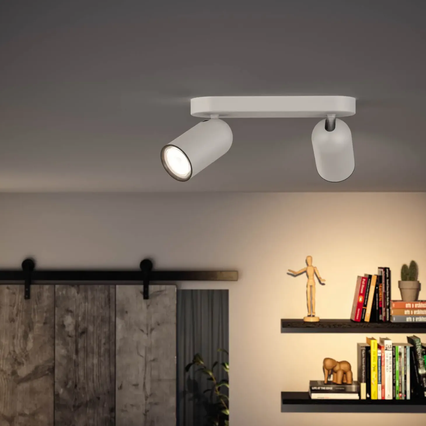 Philips Pongee spot 2x10W hvid