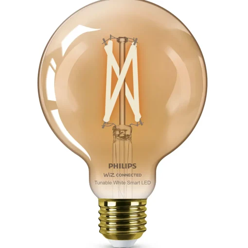 Philips Smart WiZ white LED pære E27 6,7W globe guld