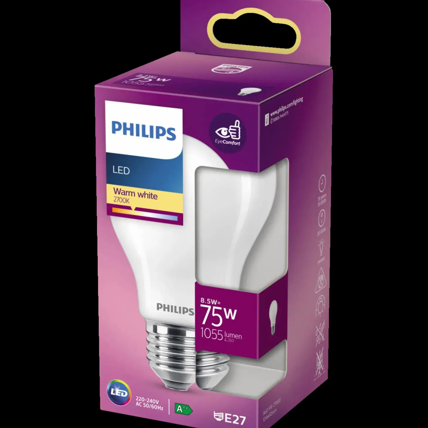 Philips Standard LED pære E27 75W 1 pack