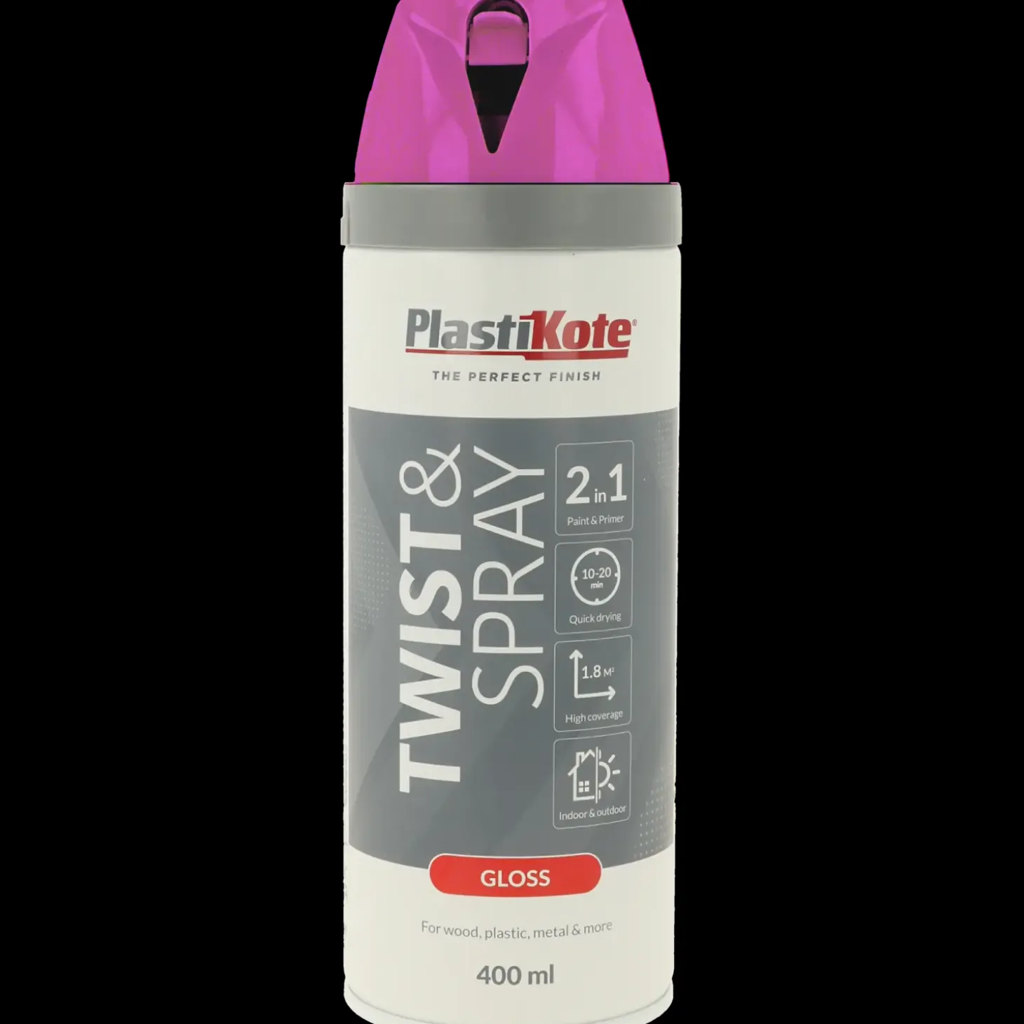 Plasti-Kote twist spraymaling 400 ml blank pink
