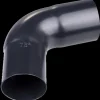 Plastmo bøjning 75° 75 mm sort