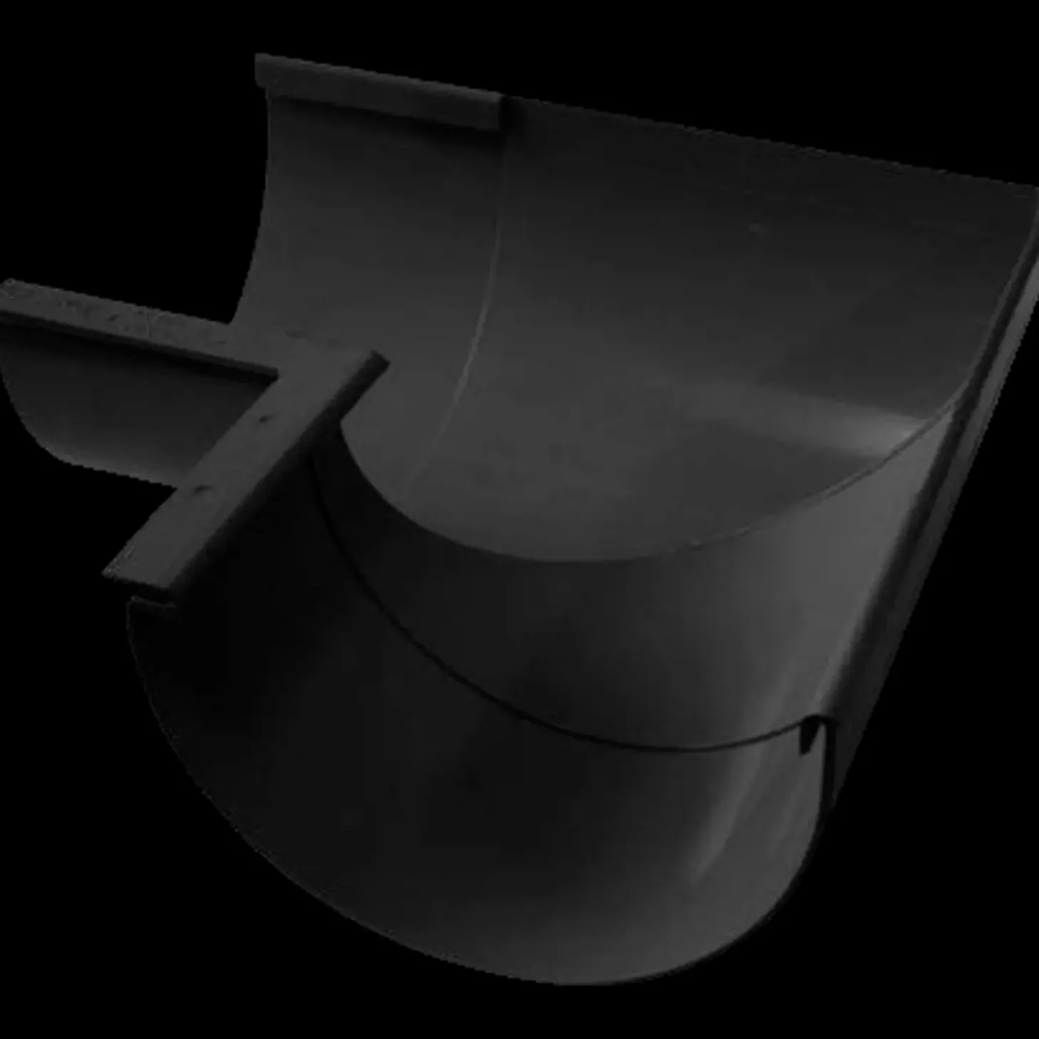 Plastmo indvendig gering nr. 10, 90° sort