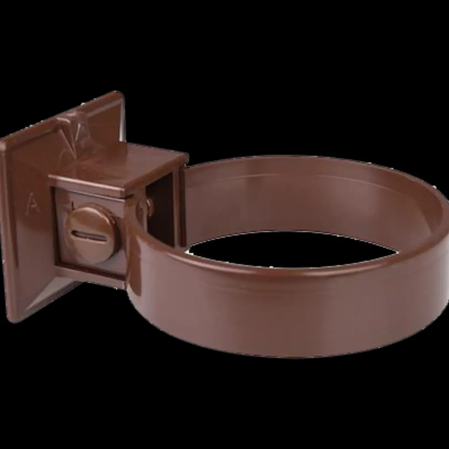 Plastmo plastrørholder 90 mm brun (2 stk)