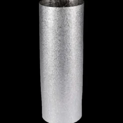 Plastmo sokkelknæ lige nedførsel 75 mm aluzink