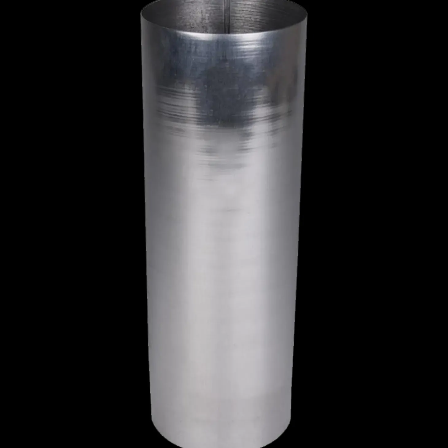 Plastmo sokkelknæ lige nedførsel 75 mm zink