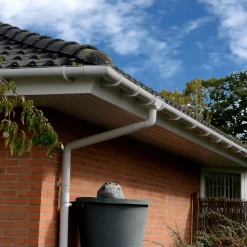 Plastmo tagrende nr. 10, 3 m grå