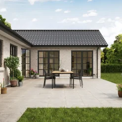 Plastmo tagrende nr. 11, 3 m stål sort