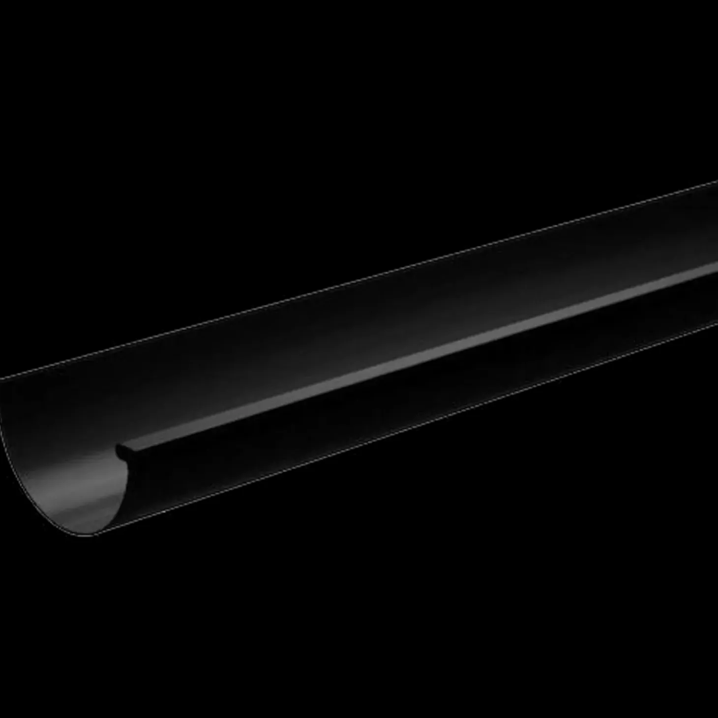 Plastmo tagrende nr. 10, 3 m sort