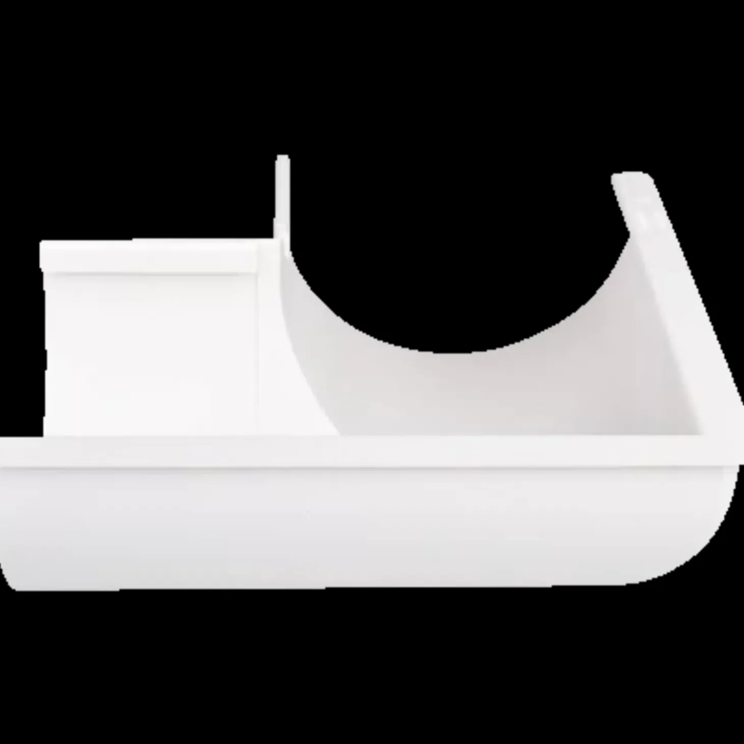 Plastmo udvendig gering nr. 12, 90° hvid