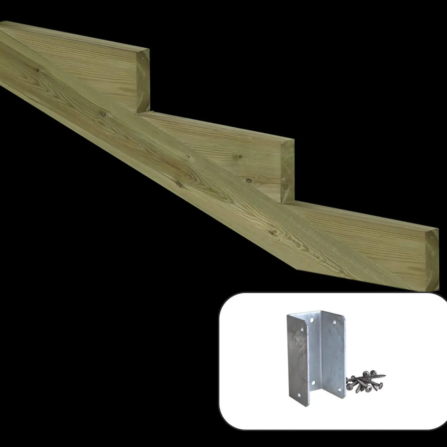 Plus 19º Trappevange 3 trin m/beslag Trindybde 39 cm