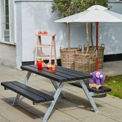 Plus Alpha Junior Bord/Bænkesæt 177 cm sort