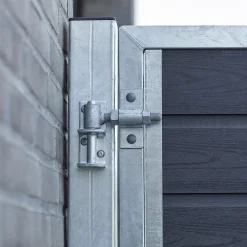 Plus Artura dobbeltlåge m/stålstolpe venstrehængt 197x135 cm skifergrå