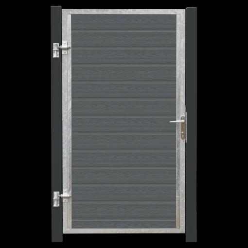 Plus Artura enkeltlåge m/stålstolpe venstrehængt 99x95 cm gråsort