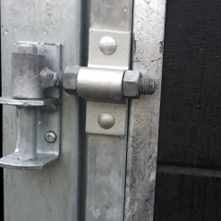 Plus Artura enkeltlåge m/stålstolpe venstrehængt 99x95 cm skifergrå