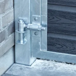 Plus Artura enkeltlåge m/stålstolpe venstrehængt 99x95 cm skifergrå