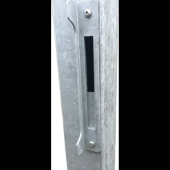 Plus Artura enkeltlåge m/stålstolpe højrehængt 115x95 cm skifergrå