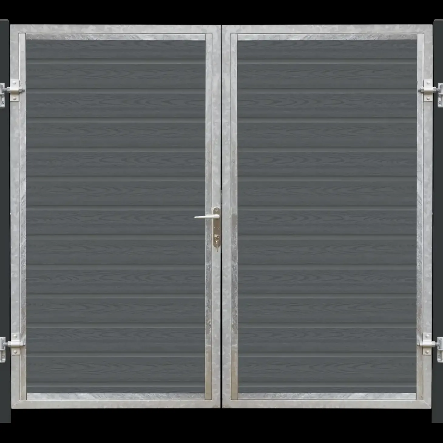 PLUS Artura komposit dobbeltlåge 213×175 cm m/gråsorte stolper til nedstøbning