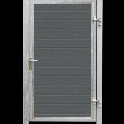 PLUS Artura komposit enkeltlåge 115×175 cm højrehængt m/stolper til nedstøbning