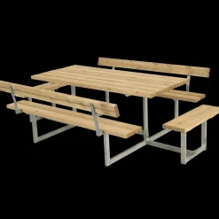 Plus Basic Bord/Bænkesæt m/2 ryglæn og 2 påbygninger 260 cm ThermoWood®
