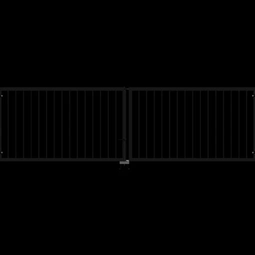 Plus Basic dobbeltlåge 300x85 cm sort