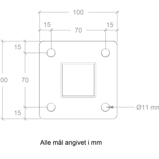 Plus Basic Gelændersystem  90x98 cm Varmgalv.