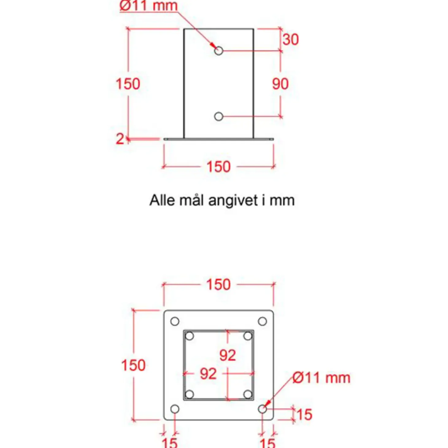 Plus bolte Ø10x65 mm 4 stk varmgalvaniseret