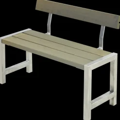 Plus Café plankebænk med 1 ryglæn 127 cm trykimp