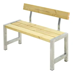 Plus Café plankebænk med 1 ryglæn 127 cm trykimp