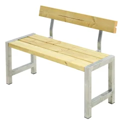 Plus Café plankebænk med 1 ryglæn 127 cm trykimp