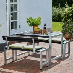 Plus Cafe Plankesæt med 2 ryglæn 127 cm trykimp