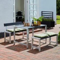 Plus Cafe Plankesæt med 2 ryglæn 127 cm trykimp