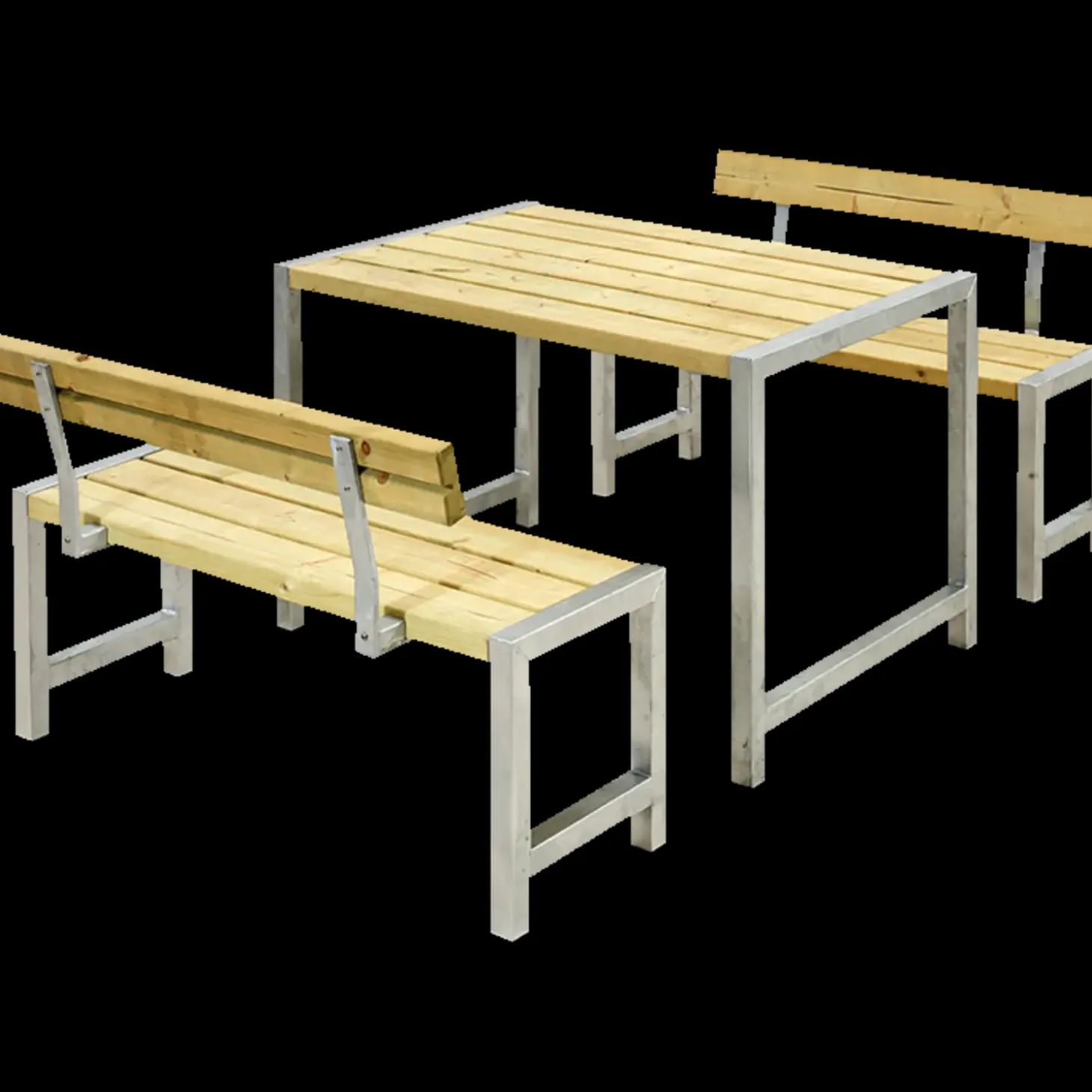 Plus Cafe Plankesæt med 2 ryglæn 127 cm trykimp