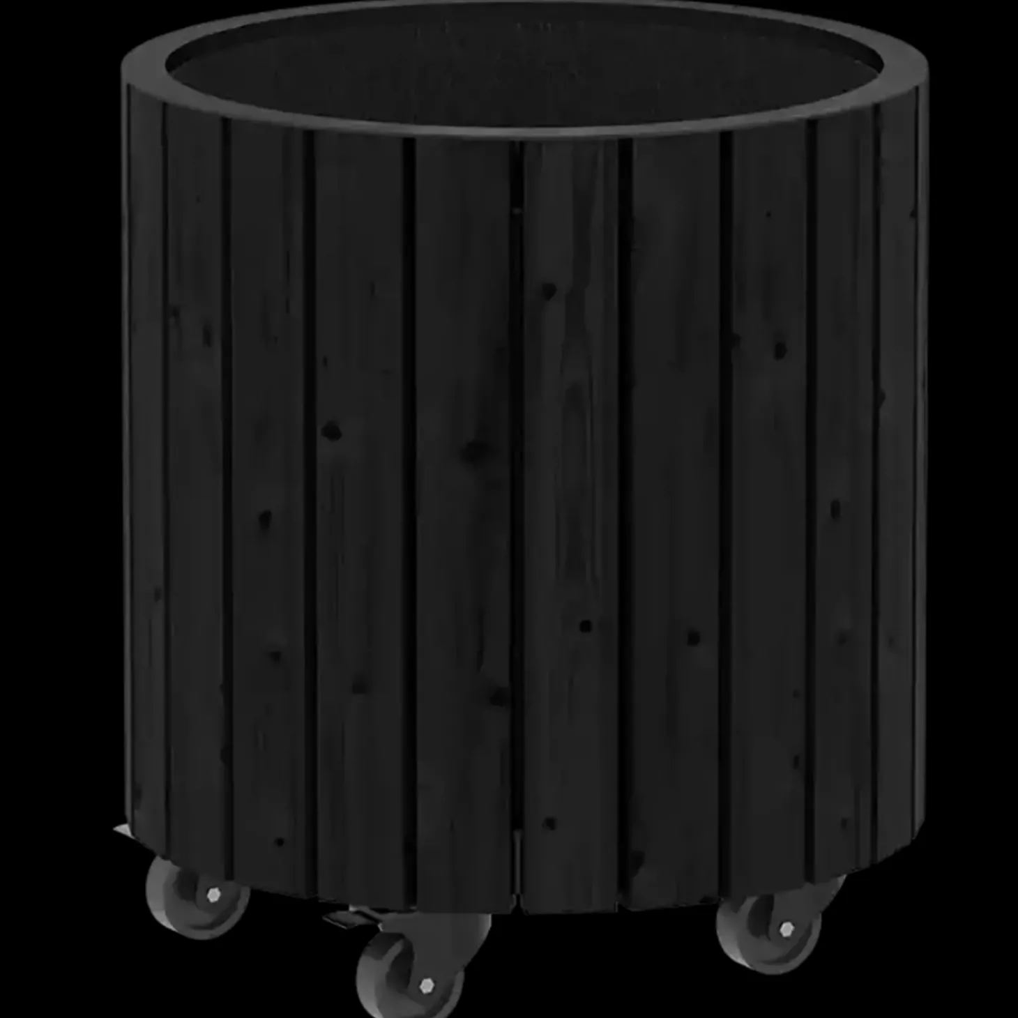 PLUS Circle plantekasse Sort Ø40/45 cm