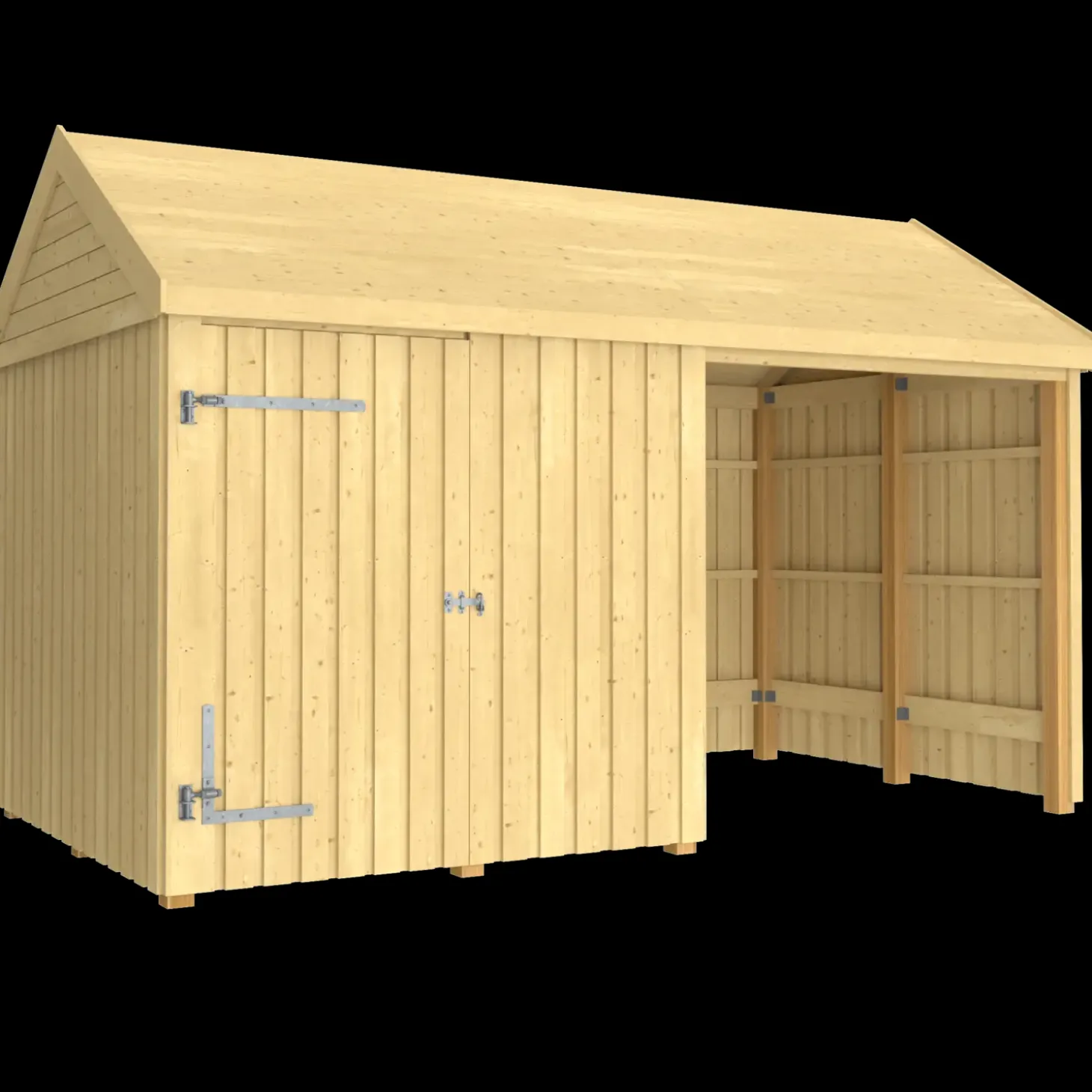 Plus Classic Multi Havehus 10 m² 2 moduler m/enkeltdør og lukket/åben front