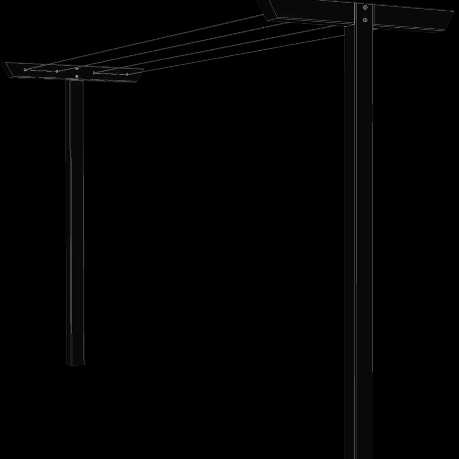 Plus classic tørrestativ 90x185x400 cm sort