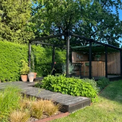 Plus Cubic hjørnebeslag t/stolpe dobbelt sort