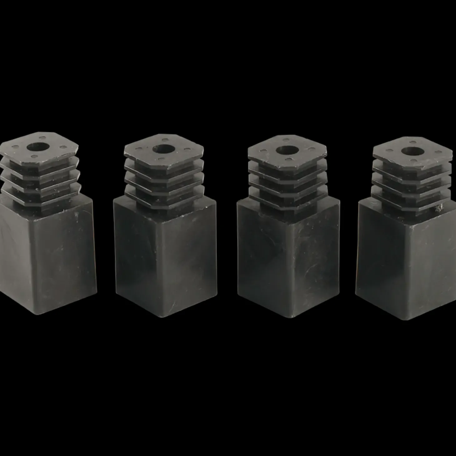 Plus Cubic rist m/sort måtte/gummiramme - 88x48x4 cm